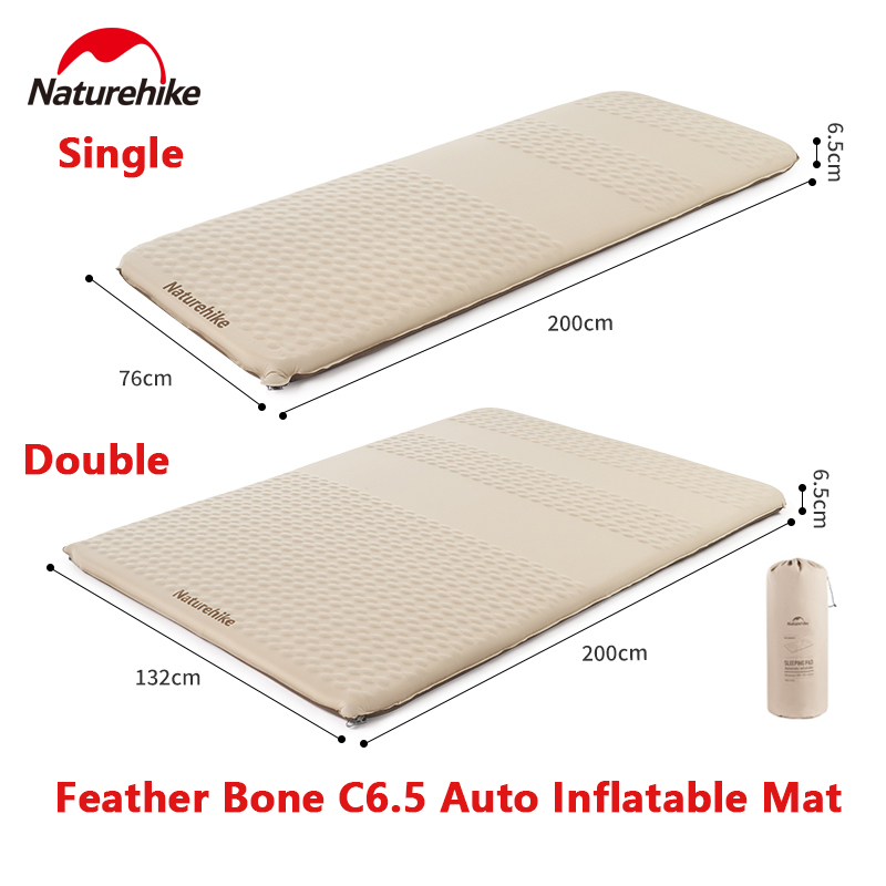 Outdoor Camping Rugs - Natureifa-Matelas Gonflable existent C6.5, Coussin Auto-Gonflant,