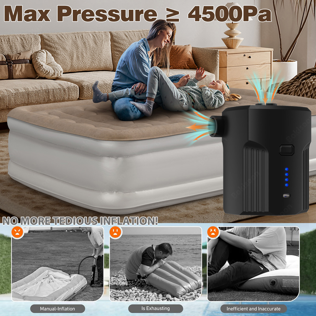 Pompe à air électrique portabl - Bed Outdoor Camping avis et prix