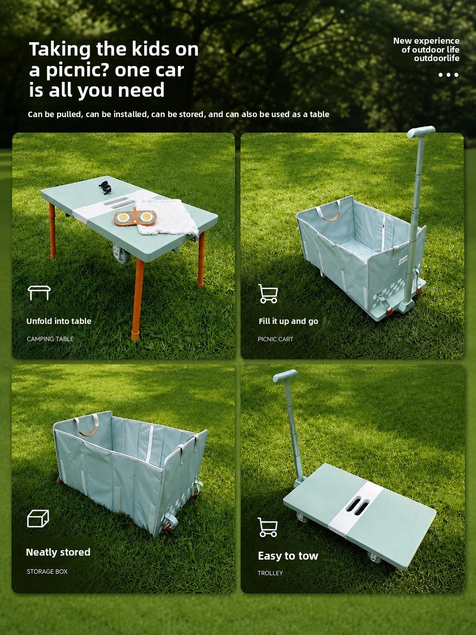 Chariot pliable d'extérieur mu - Outdoor Camping Trolley avis et prix
